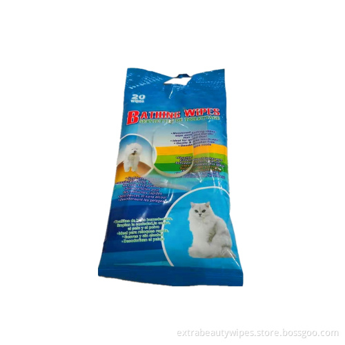 Lingettes humides pour animaux de compagnie de nécessités quotidiennes de nettoyage écologiques écologiques